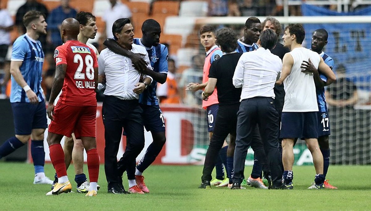 Maç sonu gerginlik: Vincenzo Montella, Mario Balotelli'nin üzerine yürüdü